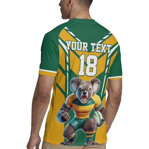 Custom Australia Rugby Rugby Jersey Koala Mascot Sporty Style - Aussie Hoodie