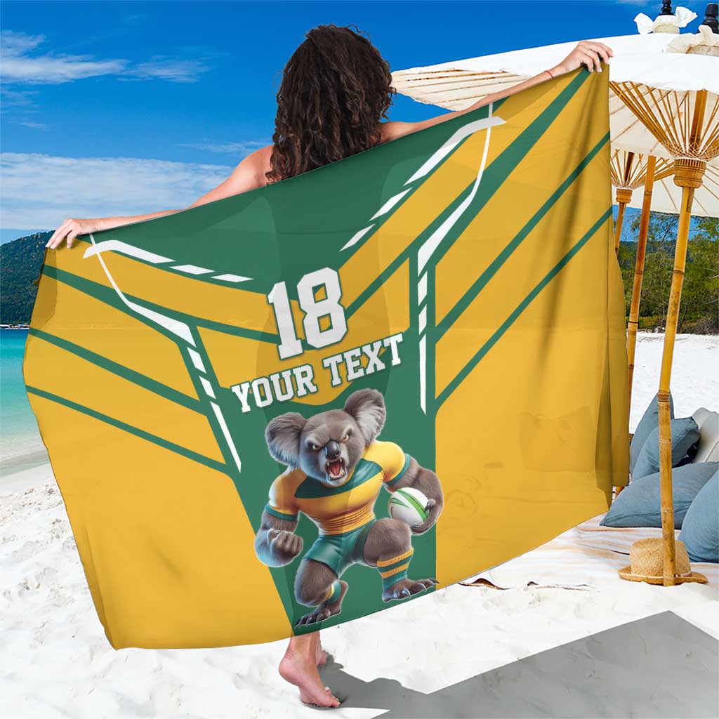 Custom Australia Rugby Sarong Koala Mascot Sporty Style - Aussie Hoodie