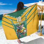 Custom Australia Rugby Sarong Koala Mascot Sporty Style - Aussie Hoodie