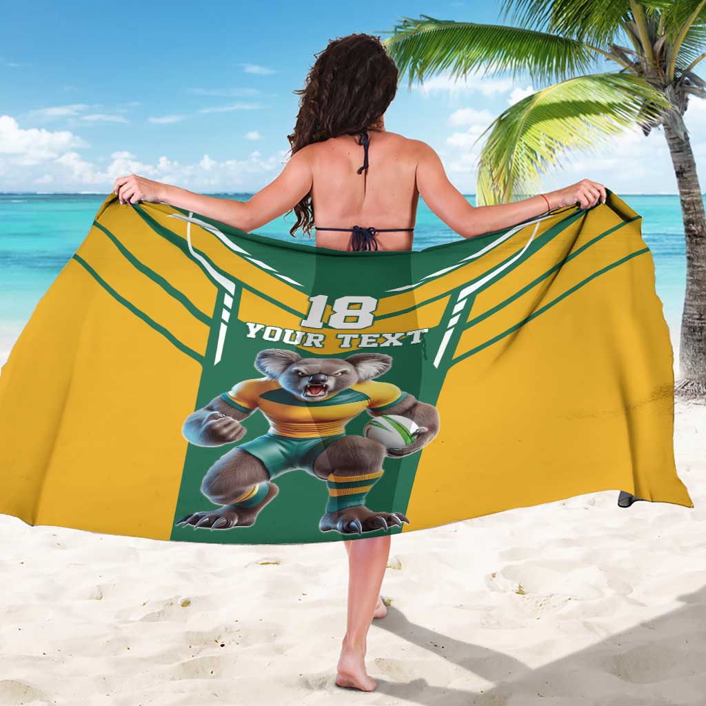 Custom Australia Rugby Sarong Koala Mascot Sporty Style - Aussie Hoodie