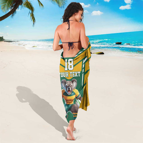 Custom Australia Rugby Sarong Koala Mascot Sporty Style - Aussie Hoodie
