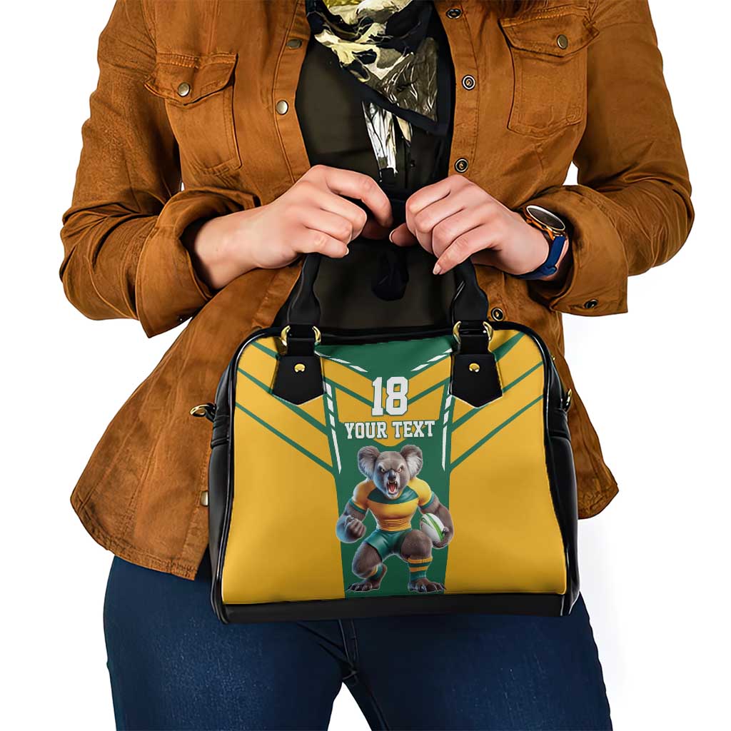 Custom Australia Rugby Shoulder Handbag Koala Mascot Sporty Style - Aussie Hoodie