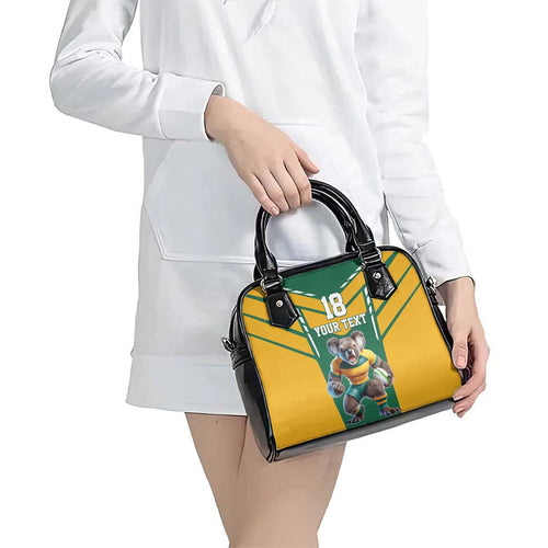 Custom Australia Rugby Shoulder Handbag Koala Mascot Sporty Style - Aussie Hoodie