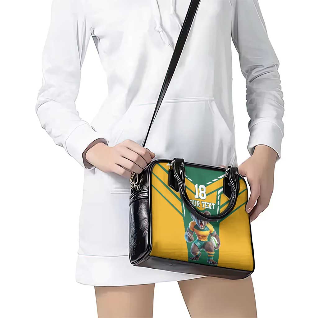 Custom Australia Rugby Shoulder Handbag Koala Mascot Sporty Style - Aussie Hoodie