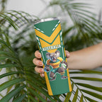 Custom Australia Rugby Skinny Tumbler Koala Mascot Sporty Style - Aussie Hoodie
