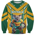 Custom Australia Rugby Sweatshirt Koala Mascot Sporty Style - Aussie Hoodie
