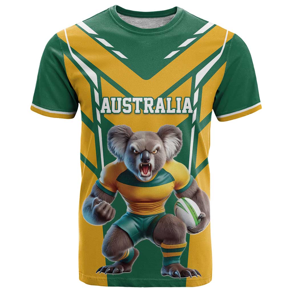 Custom Australia Rugby T Shirt Koala Mascot Sporty Style - Aussie Hoodie