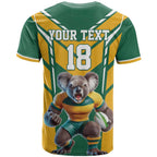 Custom Australia Rugby T Shirt Koala Mascot Sporty Style - Aussie Hoodie