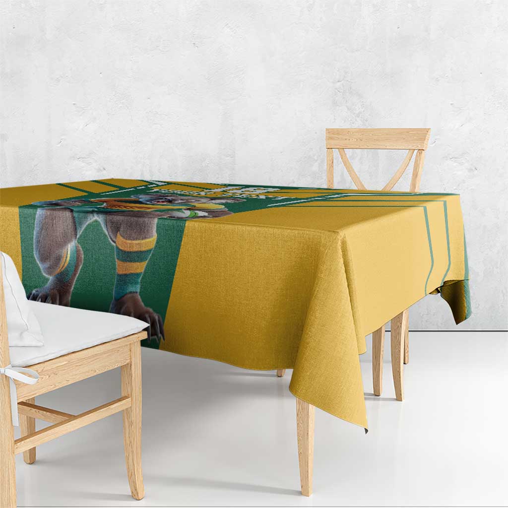 Custom Australia Rugby Tablecloth Koala Mascot Sporty Style - Aussie Hoodie
