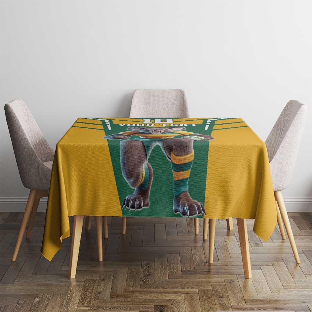 Custom Australia Rugby Tablecloth Koala Mascot Sporty Style - Aussie Hoodie
