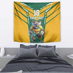 Custom Australia Rugby Tapestry Koala Mascot Sporty Style - Aussie Hoodie