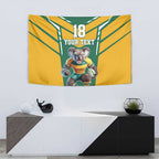 Custom Australia Rugby Tapestry Koala Mascot Sporty Style - Aussie Hoodie
