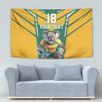Custom Australia Rugby Tapestry Koala Mascot Sporty Style - Aussie Hoodie