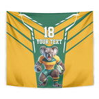 Custom Australia Rugby Tapestry Koala Mascot Sporty Style - Aussie Hoodie