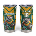 Custom Australia Rugby Tumbler Cup Koala Mascot Sporty Style - Aussie Hoodie