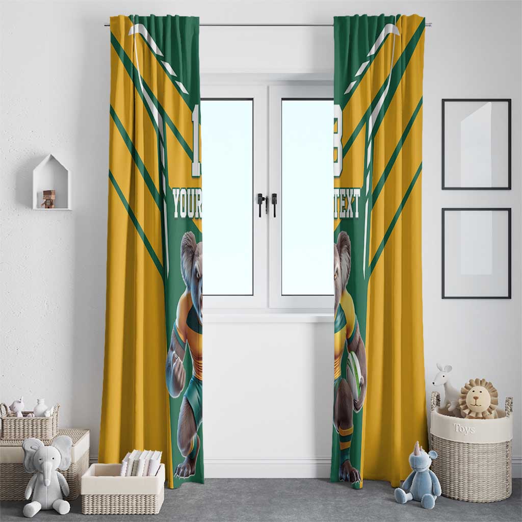 Custom Australia Rugby Window Curtain Koala Mascot Sporty Style - Aussie Hoodie