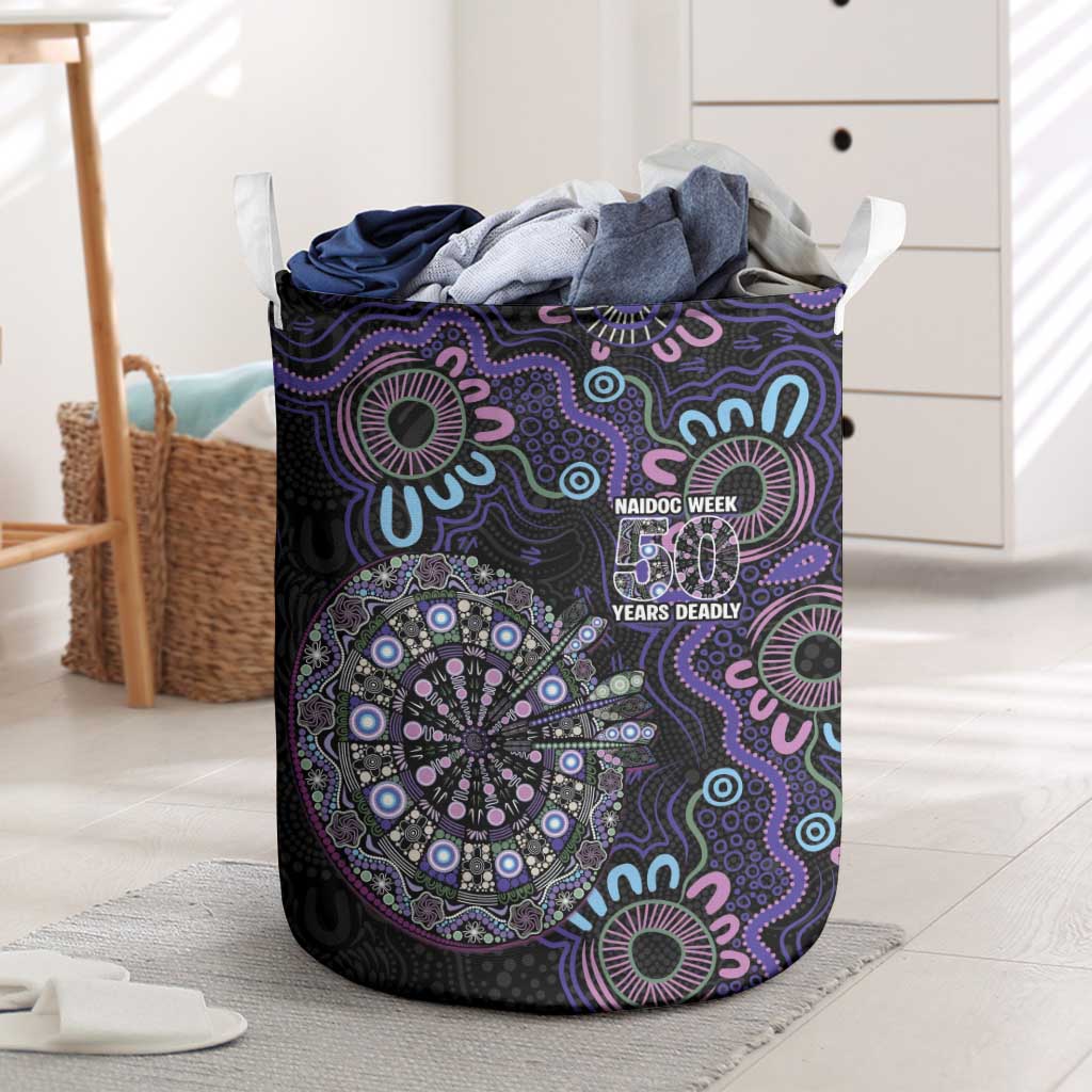 First Nations Darts NAIDOC 2026 Laundry Basket Aboriginal Dot Art
