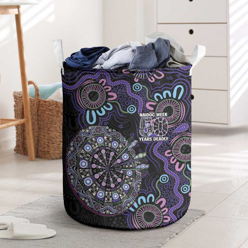 First Nations Darts NAIDOC 2026 Laundry Basket Aboriginal Dot Art