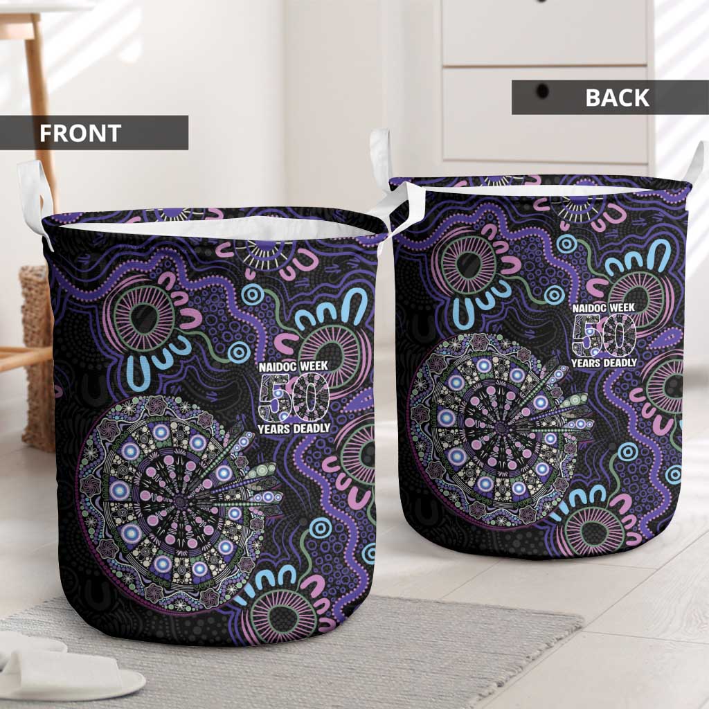First Nations Darts NAIDOC 2026 Laundry Basket Aboriginal Dot Art
