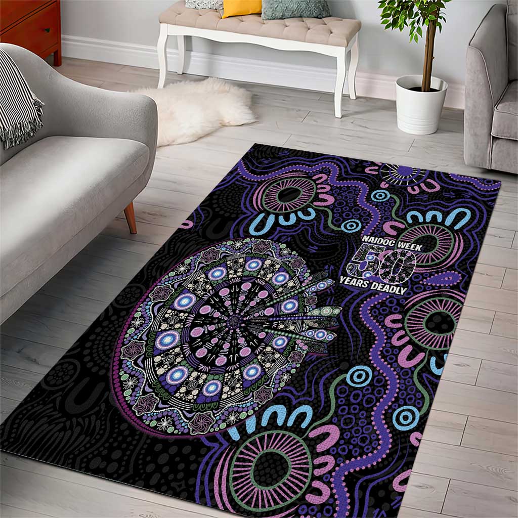 First Nations Darts NAIDOC 2026 Area Rug Aboriginal Dot Art