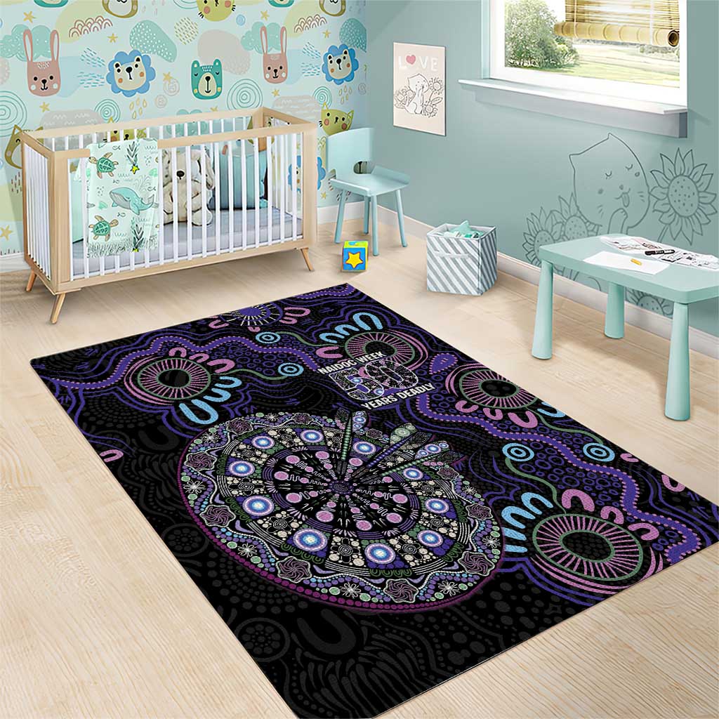 First Nations Darts NAIDOC 2026 Area Rug Aboriginal Dot Art