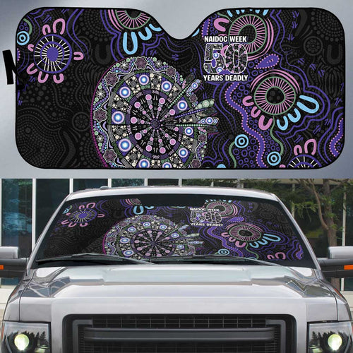 First Nations Darts NAIDOC 2026 Auto Sun Shade Aboriginal Dot Art