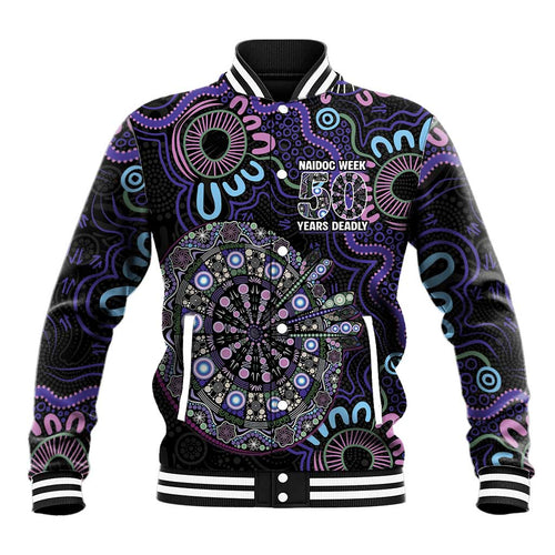 First Nations Darts NAIDOC 2026 Baseball Jacket Aboriginal Dot Art