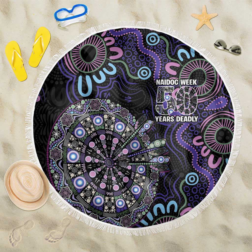 First Nations Darts NAIDOC 2026 Beach Blanket Aboriginal Dot Art