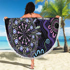 First Nations Darts NAIDOC 2026 Beach Blanket Aboriginal Dot Art