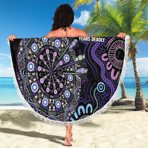 First Nations Darts NAIDOC 2026 Beach Blanket Aboriginal Dot Art