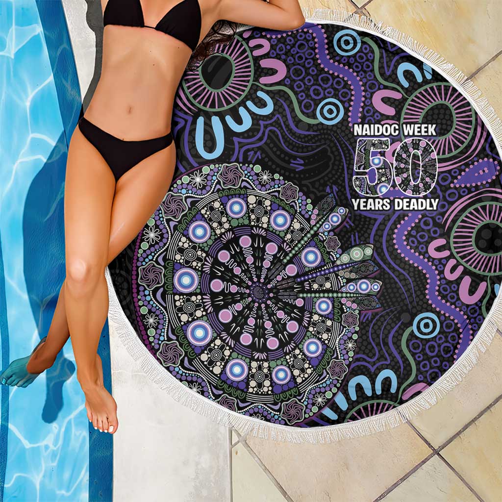 First Nations Darts NAIDOC 2026 Beach Blanket Aboriginal Dot Art