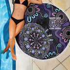 First Nations Darts NAIDOC 2026 Beach Blanket Aboriginal Dot Art