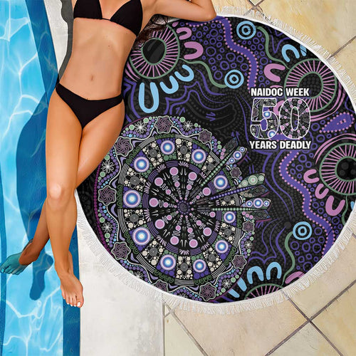 First Nations Darts NAIDOC 2026 Beach Blanket Aboriginal Dot Art