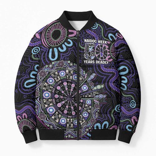 First Nations Darts NAIDOC 2026 Bomber Puffer Jacket Aboriginal Dot Art
