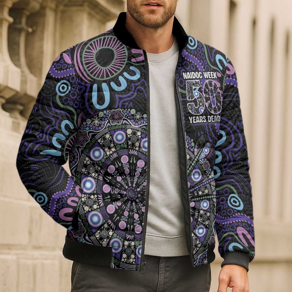 First Nations Darts NAIDOC 2026 Bomber Puffer Jacket Aboriginal Dot Art