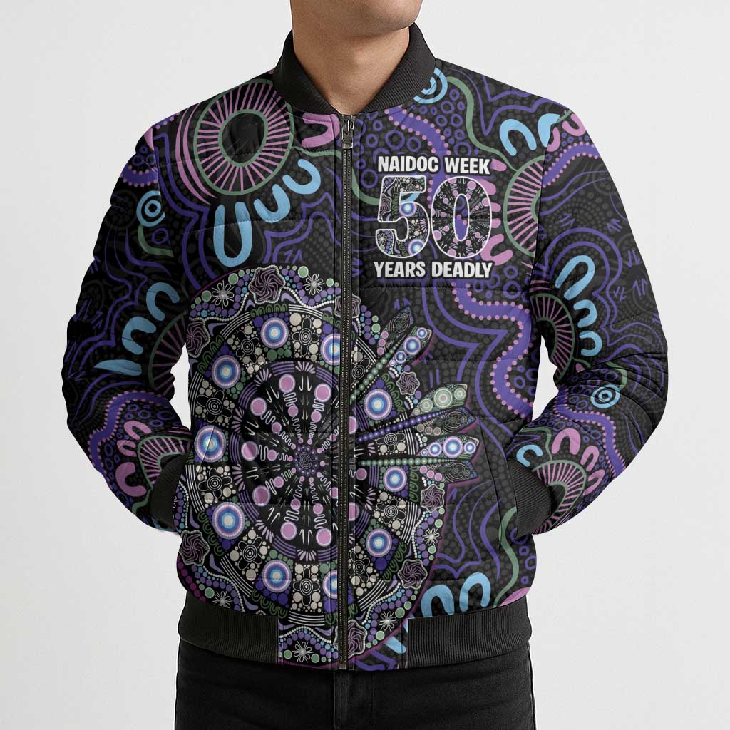 First Nations Darts NAIDOC 2026 Bomber Puffer Jacket Aboriginal Dot Art