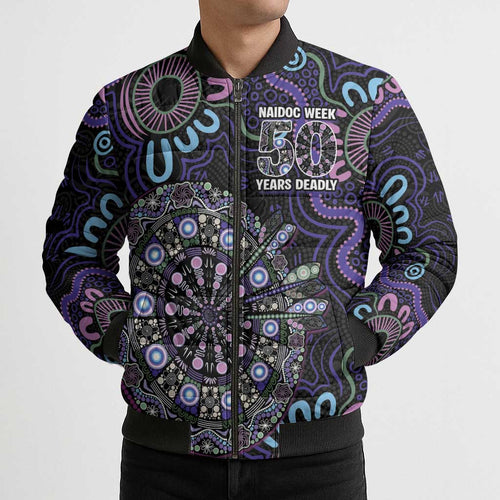 First Nations Darts NAIDOC 2026 Bomber Puffer Jacket Aboriginal Dot Art