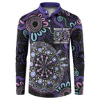 First Nations Darts NAIDOC 2026 Button Sweatshirt Aboriginal Dot Art
