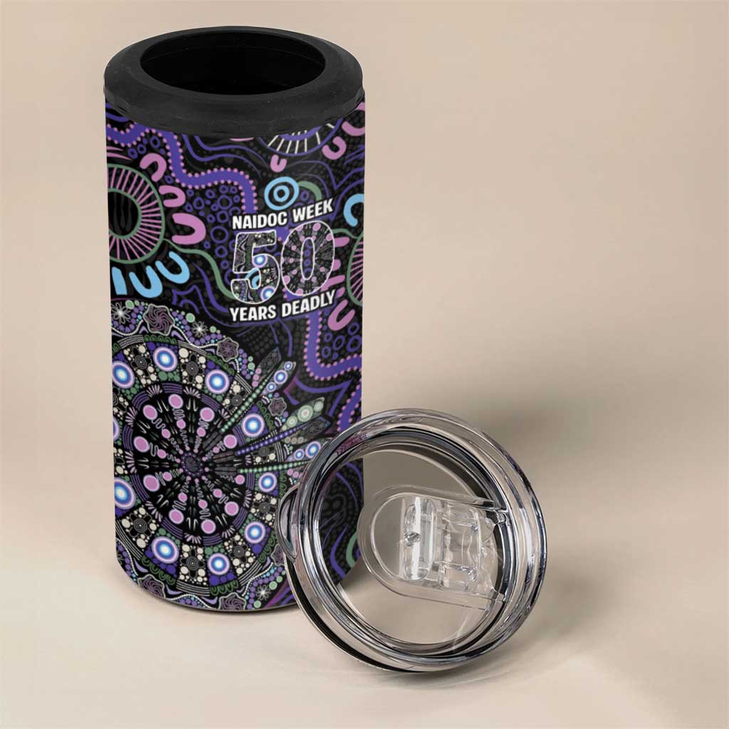 First Nations Darts NAIDOC 2026 4 in 1 Can Cooler Tumbler Aboriginal Dot Art