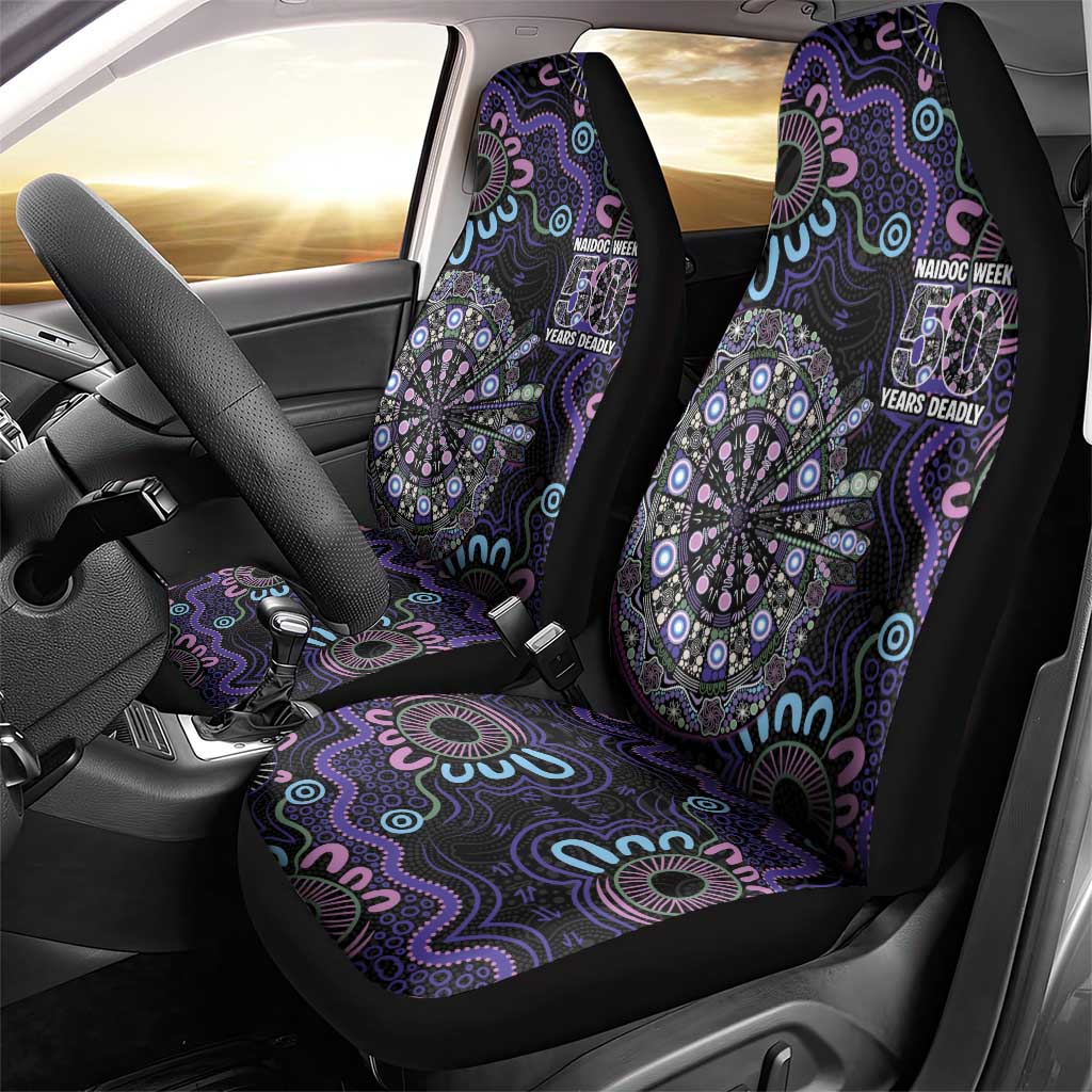 First Nations Darts NAIDOC 2026 Car Seat Cover Aboriginal Dot Art