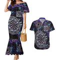 First Nations Darts NAIDOC 2026 Couples Matching Mermaid Dress and Hawaiian Shirt Aboriginal Dot Art