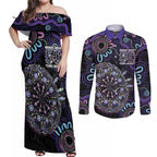 First Nations Darts NAIDOC 2026 Couples Matching Off Shoulder Maxi Dress and Long Sleeve Button Shirt Aboriginal Dot Art