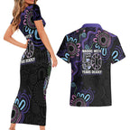 First Nations Darts NAIDOC 2026 Couples Matching Short Sleeve Bodycon Dress and Hawaiian Shirt Aboriginal Dot Art