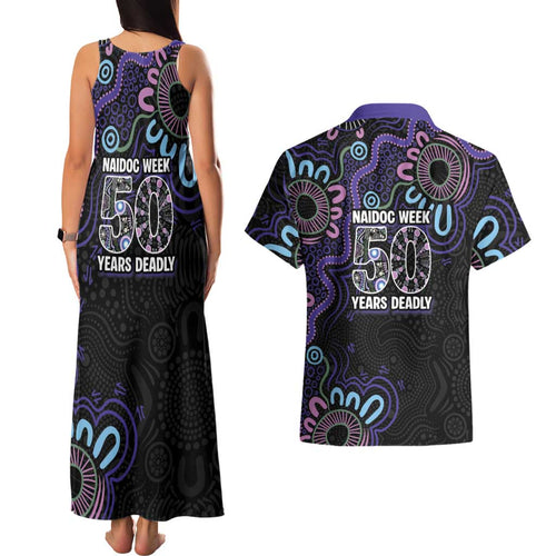First Nations Darts NAIDOC 2026 Couples Matching Tank Maxi Dress and Hawaiian Shirt Aboriginal Dot Art