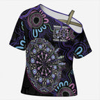 First Nations Darts NAIDOC 2026 Cross Shoulder Shirt Aboriginal Dot Art