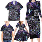 First Nations Darts NAIDOC 2026 Family Matching Long Sleeve Bodycon Dress and Hawaiian Shirt Aboriginal Dot Art