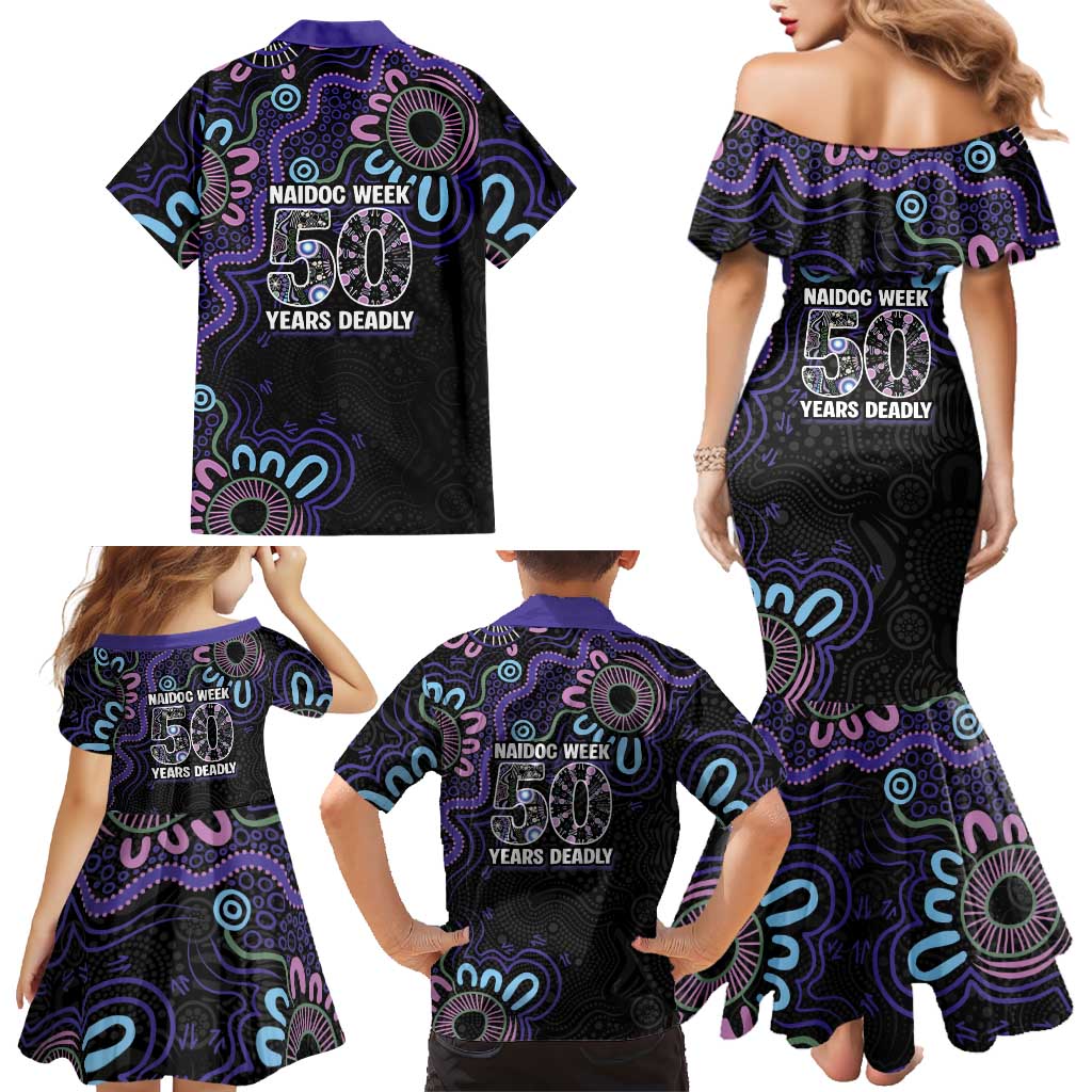 First Nations Darts NAIDOC 2026 Family Matching Mermaid Dress and Hawaiian Shirt Aboriginal Dot Art