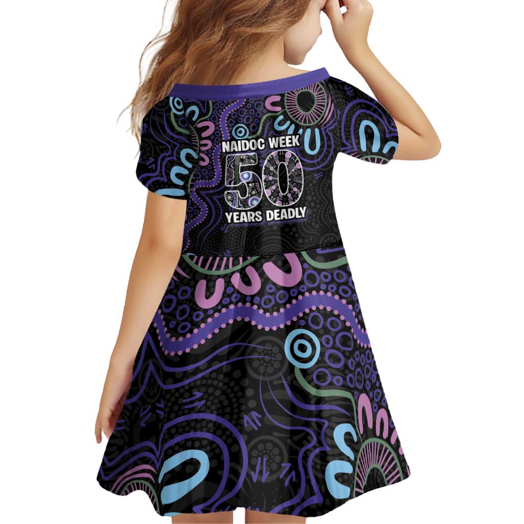 First Nations Darts NAIDOC 2026 Family Matching Off The Shoulder Long Sleeve Dress and Hawaiian Shirt Aboriginal Dot Art