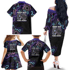 First Nations Darts NAIDOC 2026 Family Matching Off The Shoulder Long Sleeve Dress and Hawaiian Shirt Aboriginal Dot Art