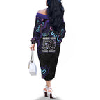 First Nations Darts NAIDOC 2026 Family Matching Off The Shoulder Long Sleeve Dress and Hawaiian Shirt Aboriginal Dot Art